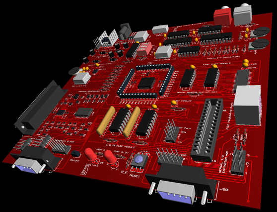 3D Visualisation of the XGS Gamestation Board.