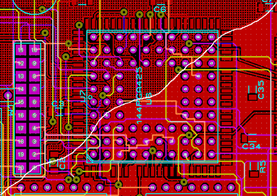 Close up of two ARES zones with the same board.